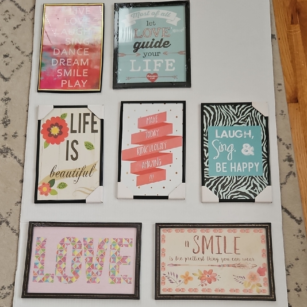 Vibrant Floral Geometric Picture Frames